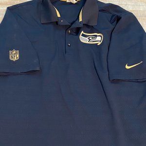 Seattle Seahawks Nike Golf Dri-Fit Polo Size Large